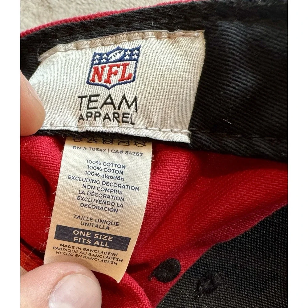 San Francisco 49ers NFL Team Apparel Adjustable Strapback Hat Red Cap OSFA